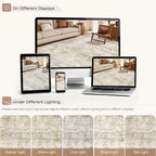 cotiled Boho 9x12 Area Rug for Living Room: Large Moroccan Washable Rug | Solve - Image 8