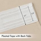 MIULEE Cream Beige Back Tab Blackout Curtains 52x80 Inch Length 2 Panel Set | - Image 4