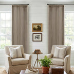 Dark Flax Linen Pinch Pleated 100% Black Out 105 Inch Curtains - Image 7