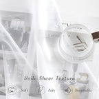 NICETOWN White Sheer Curtains & Drapes 96 inches Long - Image 3