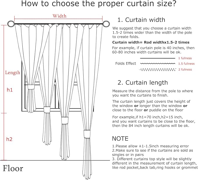 Vision Home Light Gray Pinch Pleated Full Blackout Curtains Linen Blended - Image 7