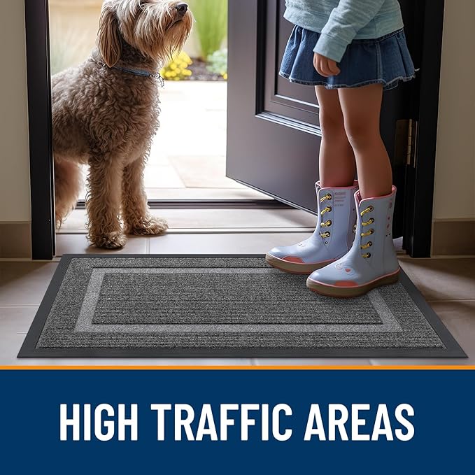 OLANLY Front Door Mat Outside 71x23, All-Season Heavy-Duty Rubber Doormat | - Image 7