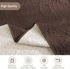 Soft Couch Cover with Pockets for Extra-Large Sofa, Medallion Quilted Design - Image 6