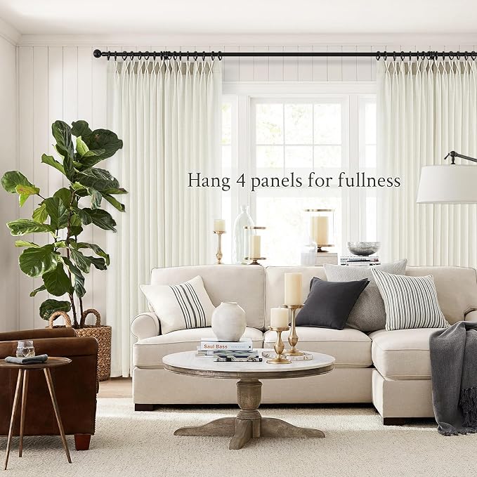 Pinch Pleated 92 Inch Curtains 2 Panels - Image 6