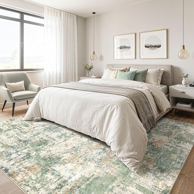 LOONGRUG 7x10 Area Rug Washable Large Neutral Modern Living Room Rugs | - Image 4