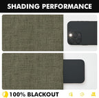 MIULEE 100% Blackout Linen Curtains 42 x 63 Inch Light Olive Green 2 Panels | - Image 7