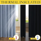 NICETOWN Linen 100% Blackout Cafe Curtains, Thermal Insulated & Noise Reducing - Image 4