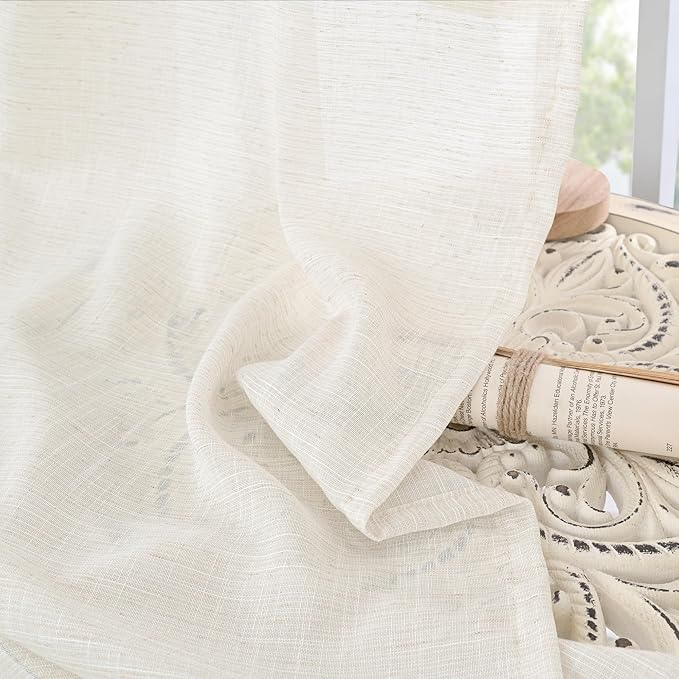 BGment Linen Curtains 42X40 Inch Length - Image 7