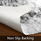 Western Faux Cowhide Rug, Animal Cow Hide Rug, 3.6 x 2.3 Ft Black | Premium - Image 4