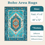 SERISSA 4x6 Washable Non Slip Boho Area Rug - Image 6