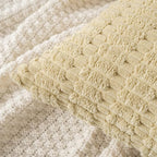 MIULEE Corduroy Decorative Throw Pillow Covers 18x18 Beige Pack of 2 | Soft - Image 5