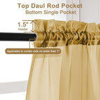 Chyhomenyc Sheer Curtains 63 Inch Length 2 Panels, Soft Airy, Rod Pocket - Image 2