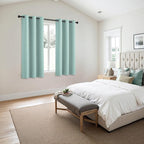 MIULEE Blackout Curtains for Bedroom 2 Panels 40 x 54 Inch Long Aqua | Thermal - Image 6
