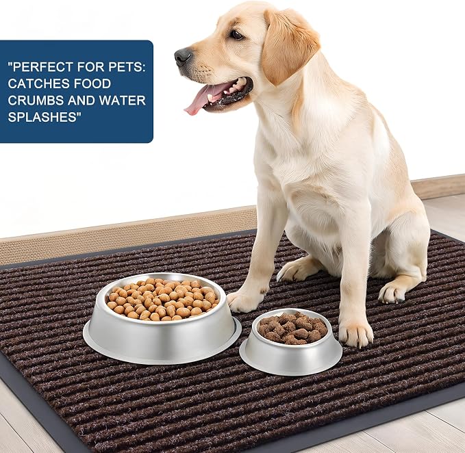 OLANLY Front Door Mat 59x20, Waterproof Heavy-Duty Indoor Outdoor Doormat | Tan - Image 6