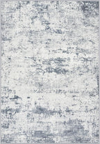 Area Rug Living Room: 6x6 Modern Washable Soft Carpet Blue Grey | by FXRHLP