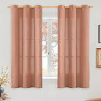 YoungsTex Terracotta Linen Curtains 54 Inch Length by YoungsTex