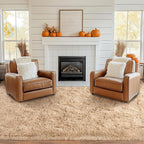 Pionblank Large Area Rug for Living Room 10x14, Fluffy Shag Rug, Camel | Modern - Image 3
