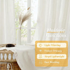 Linen Semi Sheer Curtains 84 inch Long - Image 9