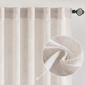 MIULEE White Linen Curtains 52x84 Inch by MIULEE
