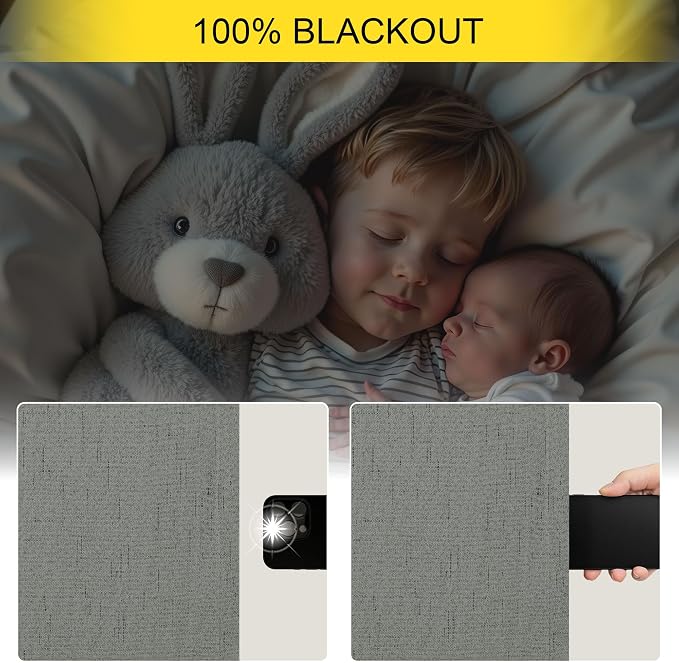 Linen Textured Black Out Blinds - Image 4