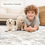 Beige Grey Washable Rugs 6x9 Area Rugs - Image 6