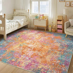RELEANY Washable 5'x7' Abstract Area Rug - Image 3