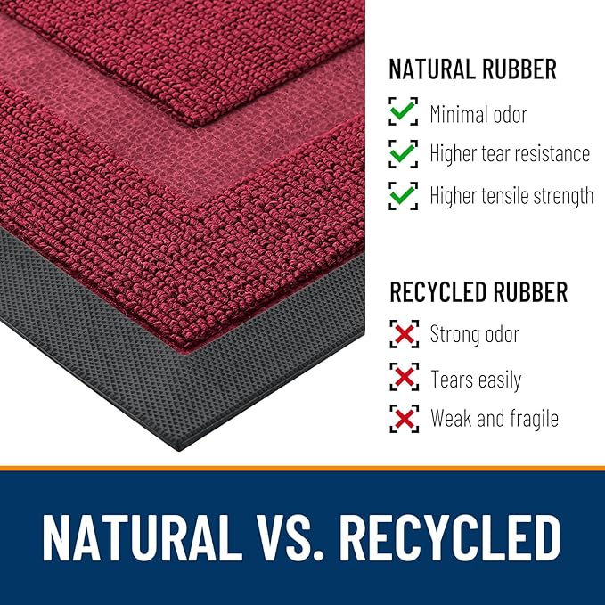 OLANLY Front Door Mat Outside 59x34, All-Season Heavy-Duty Rubber Doormat | - Image 3