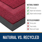 OLANLY Front Door Mat Outside 47x23, All-Season Heavy-Duty Rubber Doormat | - Image 3