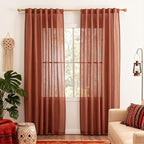 MYSKY HOME Semi Sheer Curtains 72 Inch Length - Image 3