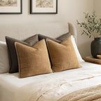 MIULEE Decorative Couch Throw Pillow Covers 20x20 Inch Apricot Brown 2 Pack | - Image 6