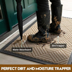 Front Door Mat, Heavy Duty Waterproof Doormat 47.5"x35.5", Stain Fade Resistant - Image 3