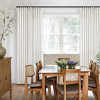 Beige White Pinch Pleated Linen Curtains 98 Inches Long 2 Panels | Light - Image 7