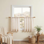 MYSKY HOME Linen Curtains 30 Inch Length by MYSKYHOME