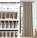 MIULEE Copper Brown Pinch Pleated 100% Blackout Linen Curtains 40x84 Inches | - Image 8