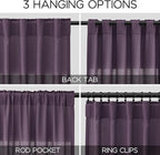 Plum Linen Curtains 108 Inches Long - Image 2