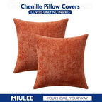MIULEE Fall Decorative Couch Throw Pillow Covers 16x16 Burnt Orange 2 Pack | - Image 6
