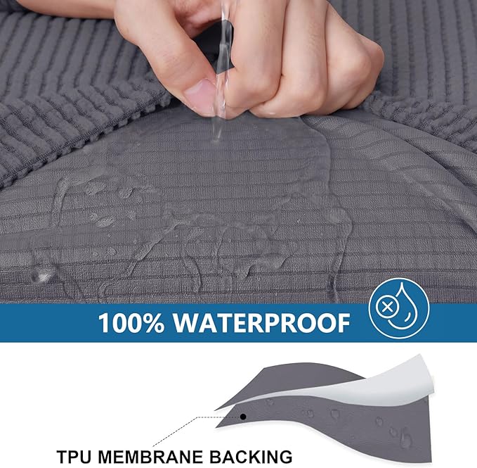 Waterproof Sectional Couch Covers, Non Slip Sofa Cushion Covers | L Shape - Image 3