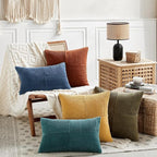 Fancy Homi 2 Packs Teal Decorative Throw Pillow Covers 22x22 Inch - Image 6