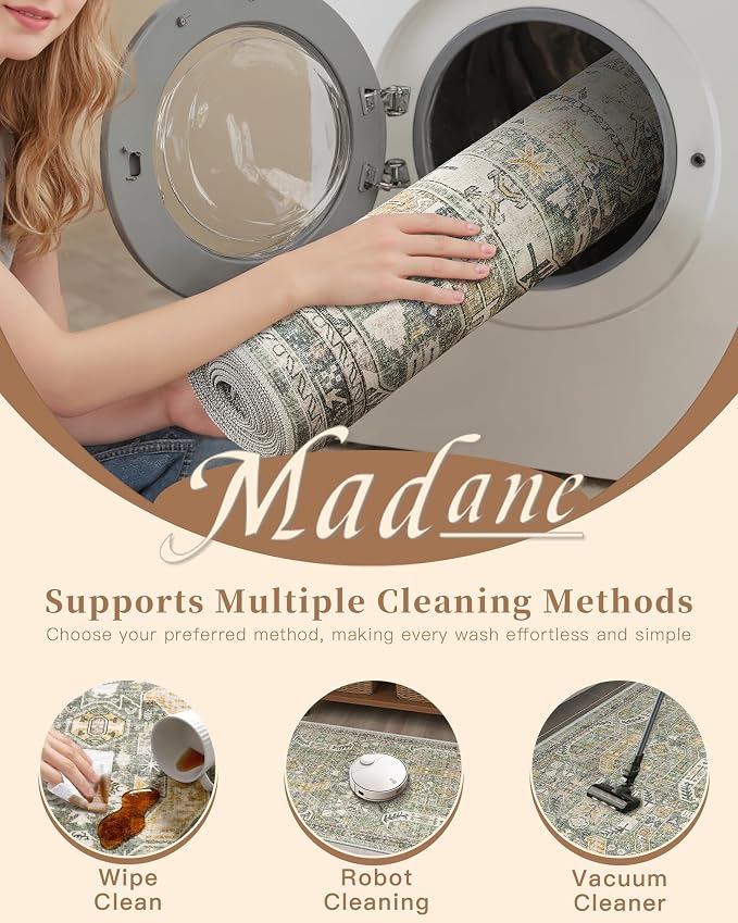 Madane Washable Runner Rug 2x6 Runners - Image 8