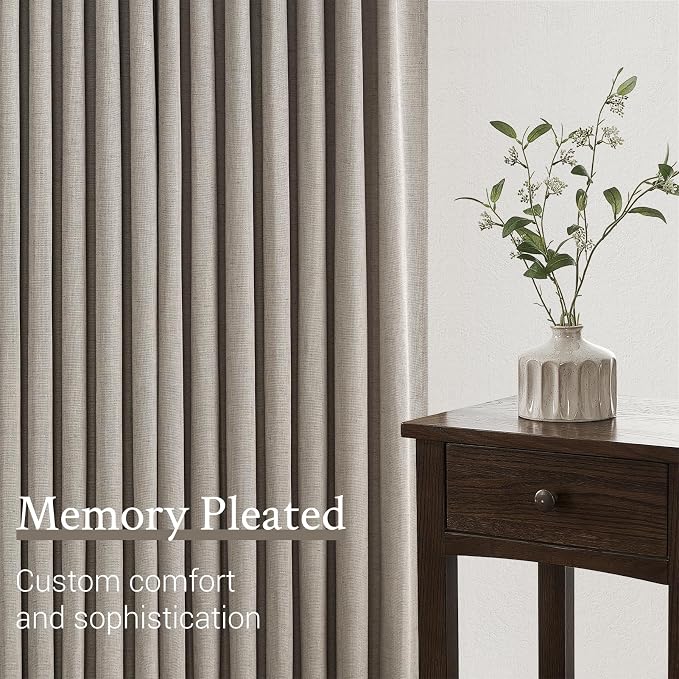 Topfinel Pinch Pleated 92 Inch Curtains 2 Panels - Image 5
