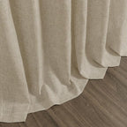 Eggshell Beige Linen Curtains 80 Inch Length - Image 9