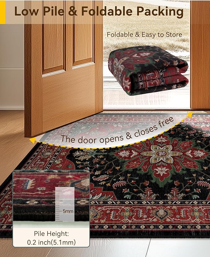 RELEANY Washable Area Rug, Runner 2'x6', Water Repellent, Pet Friendly - Image 5