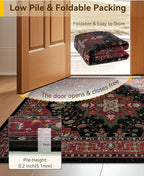 RELEANY Washable Area Rug, Runner 2'6"x5', Water Repellent, Pet Friendly - Image 4