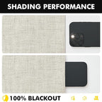 MIULEE 100% Blackout Linen Curtains 42 x 90 Inch Light Cream 2 Panels | Thermal - Image 7