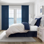 Thick Linen Denim Blue Viral Sheer Curtains 96 Inches Long - Image 6