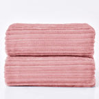 BEDELITE 3D Ribbed Jacquard Pink Blankets Queen Size - Image 9