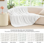 BEDELITE White King Blanket for Bed, Soft Cozy Gifts for Women, 108 * 90 | 3D - Image 6