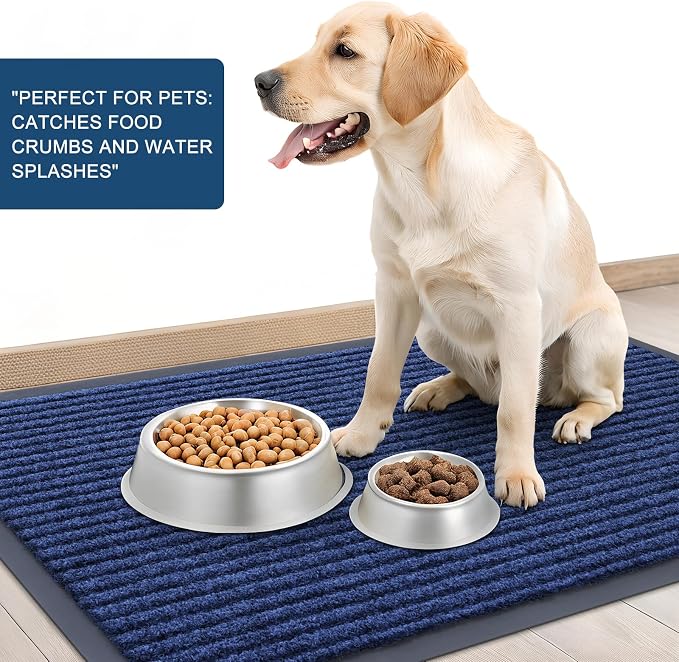 OLANLY Front Door Mat 71x47, Waterproof Heavy-Duty Indoor Outdoor Doormat | Blue - Image 6