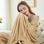 BEDELITE Fleece Blanket Soft Plush King Bed Blanket Light Camel 108"x90" | - Image 4