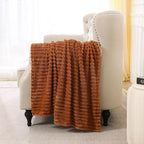 Burnt Orange Fleece Throw Blanket 50”×70” - Image 5